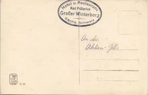 Tetschen-Bodenbach Decín Sächs. Böhm. Schweiz Prebischtor mit Rosenberg 1930