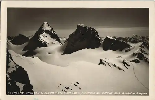 Gaschurn GROSSER V. KLEINER PIZ BUIN 3316 m FUORCLA  Risch-Lau, Bregenz 1955