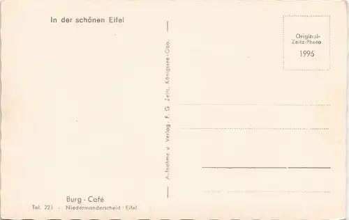 Ansichtskarte Manderscheid Burg - Cafe 1932