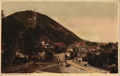 Ventnor (Isle of Wight)  Boniface downs - Straßenpartie - gelaufen 1938