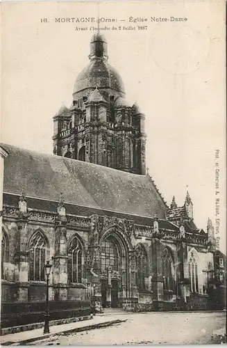 Mortagne-au-Perche Notre Dame gel. Feldpoststation der 6. Armee 1915