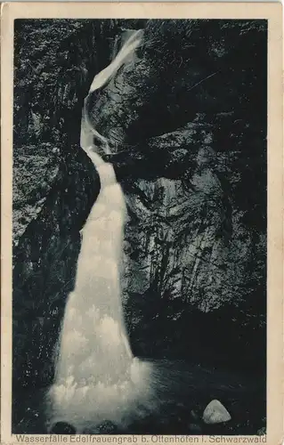 Achern-Ottenhöfen Waterfall/Wasserfälle Edelfrauengrab Schwarzwald 1928