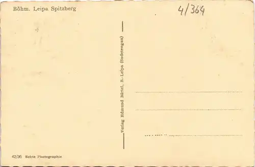 Postcard Böhmisch Leipa Česká Lípa Weg zum Spitzberg 1932