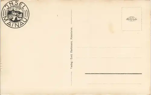 Ansichtskarte Konstanz Künstlerkarte Insel Mainau aus der Vogelschau 1930