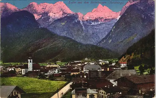 Ansichtskarte Lofer Panorama mit den Steinbergen (Salzburg) 1910
