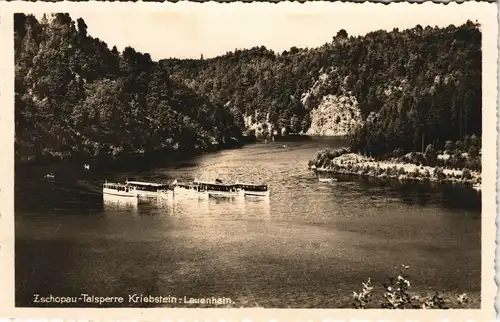 Lauenhain-Mittweida Talsperre  Zschopautalsperre Passagierschiffe 1937 #