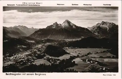 Ansichtskarte Berchtesgaden Panorama mit seinem Bergkranz 1935 #