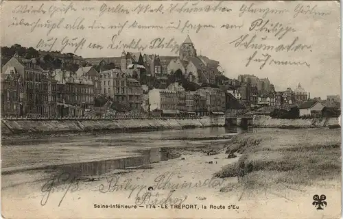 CPA Le Tréport Seine-Inférieure, la Route d'Eu 1913