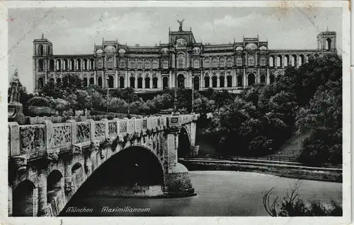 Ansichtskarte Haidhausen-München Maximilianeum 1937