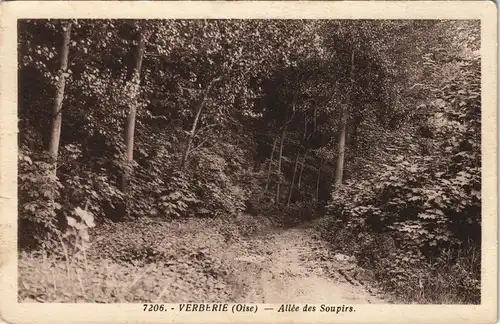 CPA Verberie (Oise) Allée des Soupirs. 1928