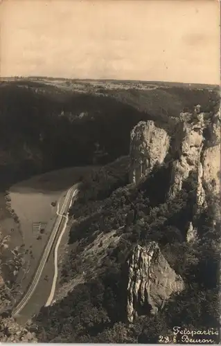 Foto Beuron Felspartie - Blick ins Tal, Fotokarte 1925 Privatfoto