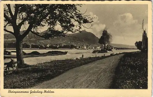 Ansichtskarte Mehlem-Bonn Schiffe/Schifffahrt - Dampfer, Rheinpartie 1932