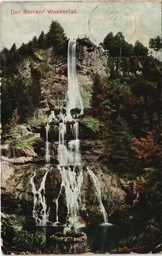 Ansichtskarte Oker-Goslar Romker Wasserfall Okerthal 1903