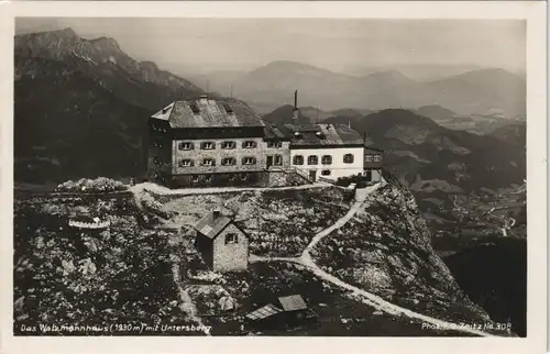 Ansichtskarte Berchtesgaden Das Watzmannhaus (1930 m) mit Untersberg 1925