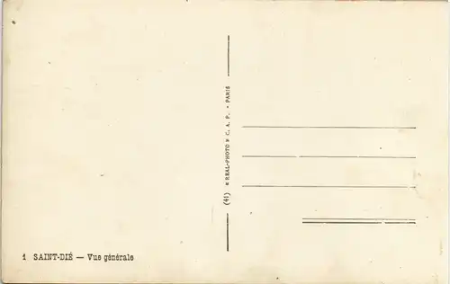 Saint-Dié-des-Vosges SAINT-DIÉ Vue générale Panorama-Ansicht 1930