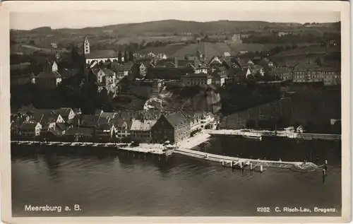 Ansichtskarte Meersburg Luftbild Vogelschau-Perspektive 1940