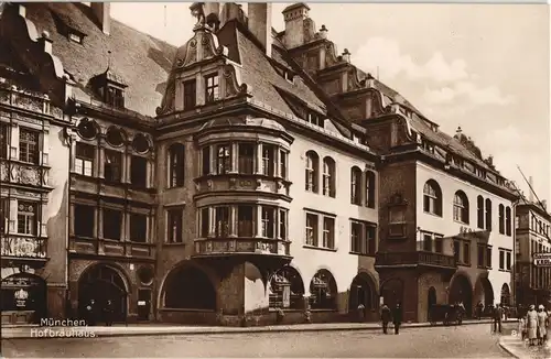 Ansichtskarte München Hofbräuhaus, Fotokarte 1928