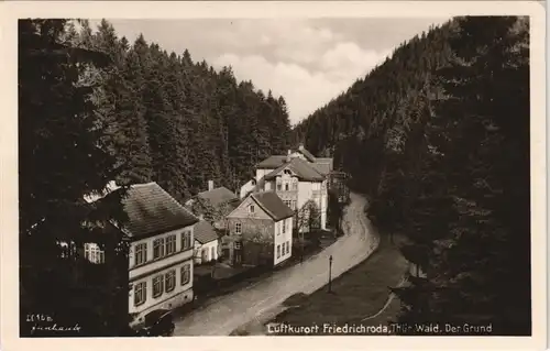 Ansichtskarte Friedrichroda Häuser Partie Im Grund 1950