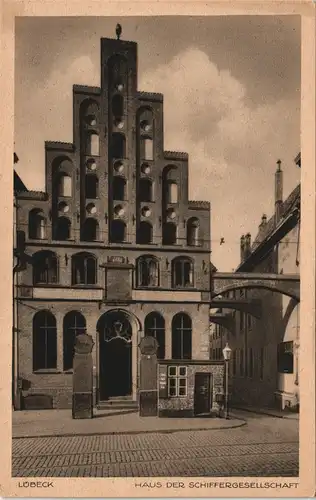 Ansichtskarte Lübeck HAUS DER SCHIFFERGESELLSCHAFT 1935