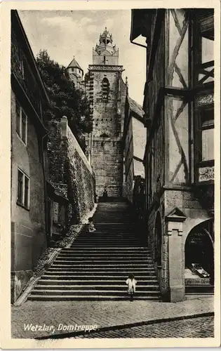 Ansichtskarte Wetzlar Domtreppe Treppe zum Dom 1930