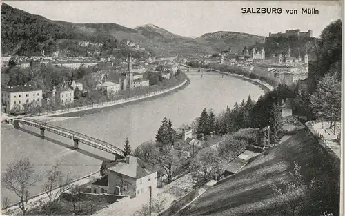 Ansichtskarte Salzburg SALZBURG von Mülln 1925