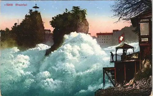 Ansichtskarte Neuhausen am Rheinfall Rhine River Falls Rheinfall 1910