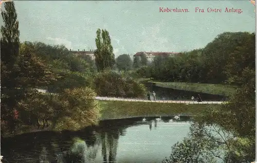 Postcard Kopenhagen København København Fra Østre Anlæg 1910