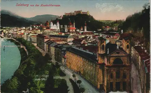 Ansichtskarte Salzburg Panorama von der Humboldterrasse 1910
