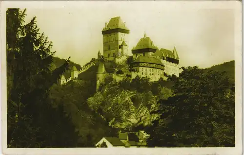 Karlstein Karlštejn Burg Karlštejn, Sonderstempel - gel. Feldpost WK2 1941