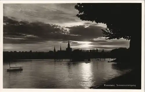 Ansichtskarte Konstanz Stadt, Sonnenuntergang - Stimmungsbild 1931