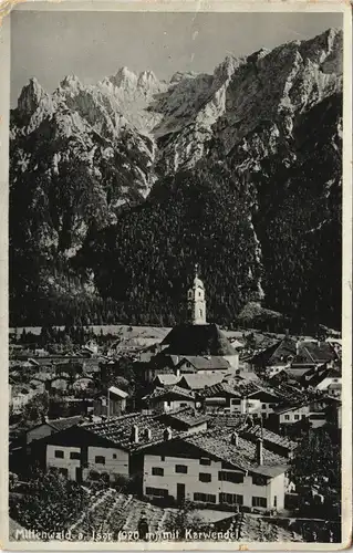 Ansichtskarte Mittenwald Stadtpartie 1931