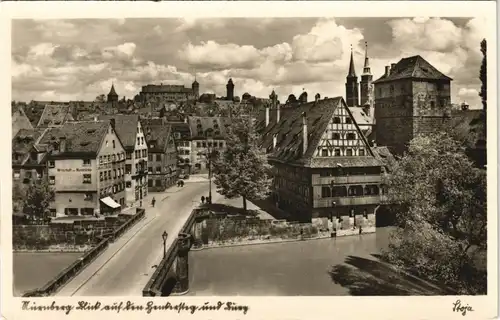 Ansichtskarte Nürnberg Straßenpartie 1931