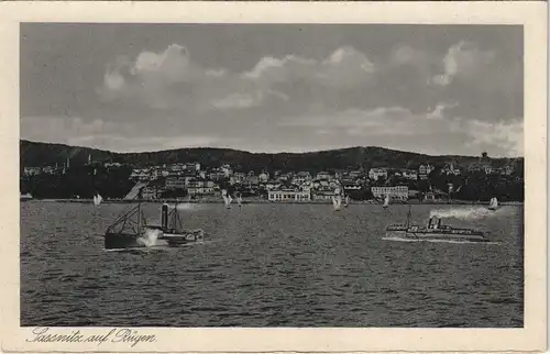 Ansichtskarte Sassnitz Panorama-Ansicht von See aus, Rügen Ostsee 1920