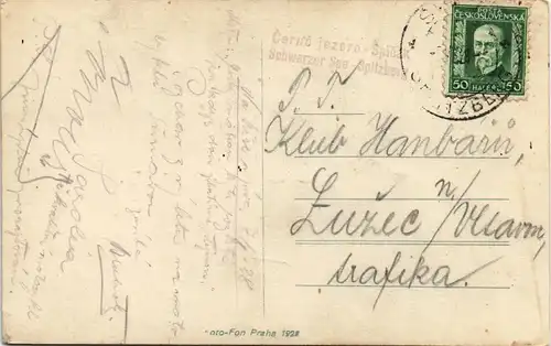 Markt Eisenstein Železná Ruda PŘES KOKRHÁČE S JEZER HORY 1934
