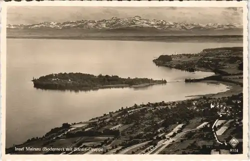 Ansichtskarte Konstanz Luftbilder Insel, Festland Säntisgruppe 1930