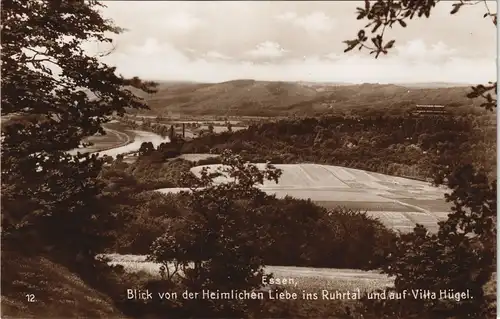 Ansichtskarte Bredeney-Essen (Ruhr) Villa Hügel, Ruhrtal Fotokarte 1928