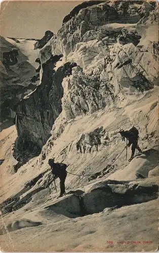 Ansichtskarte .Schweiz Bergsteiger in den Schweizer Alpen 1930