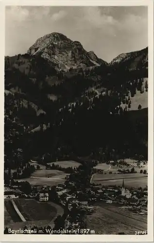 Ansichtskarte Bayrischzell Stadt mit Wendelstein 1934
