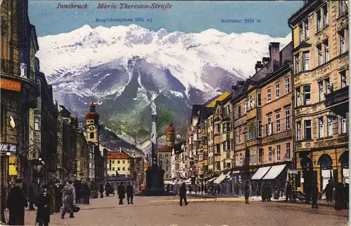 Ansichtskarte Innsbruck Maria Theresienstraße 1912