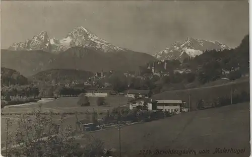 Ansichtskarte Berchtesgaden Partie an der Stadt - Fotokarte 1912