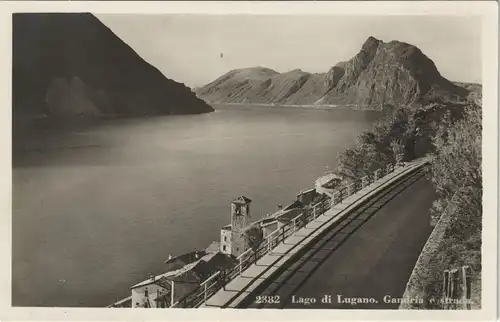 Ansichtskarte Lugano Gandria e Strada 1932