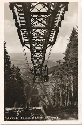 Ansichtskarte Freiburg im Breisgau Schauinsland Schwebebahn 1931