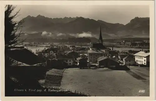 Ansichtskarte Kössen (Tirol) Stadtpartie 1929