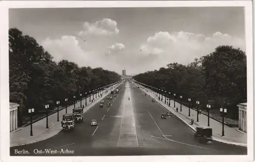 Ansichtskarte Berlin Ost-West-Achse, Bus 1952