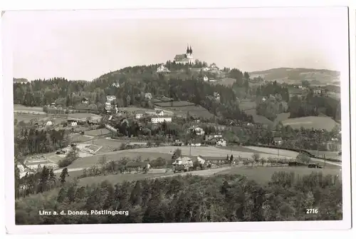 Ansichtskarte Linz Panorama Blick Pöstlingberg 1960