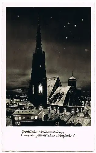 Ansichtskarte Wien Stephansdom Dom bei Nacht 1957