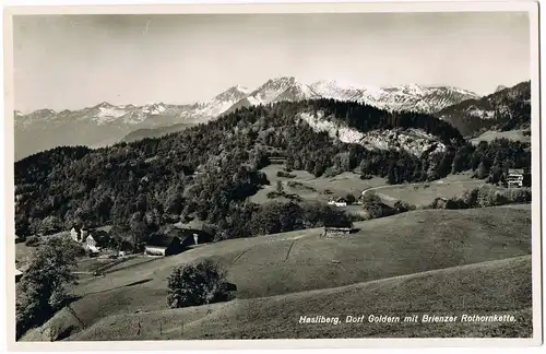 Hasliberg Hasliberg, Dorf Goldern mit Brienzer Rothornkette 1960