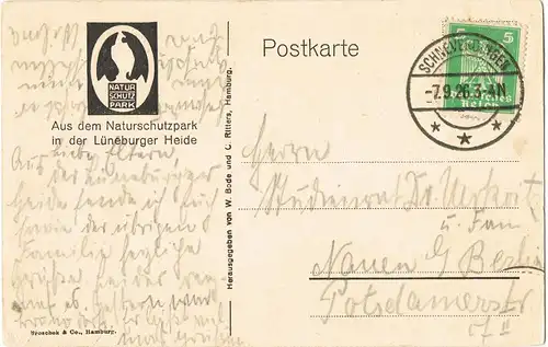 Ansichtskarte Wilsede-Bispingen Partie am Heidemuseum 1926