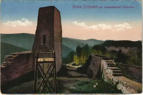 Ansichtskarte Grendelbruch Ruine Girbaden 1918 #