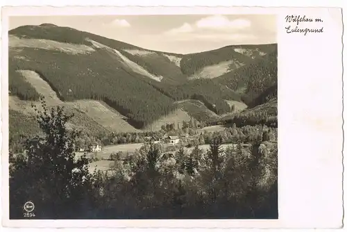 Postcard Wolfshau Riesengebirge mit Eulengrund 1938